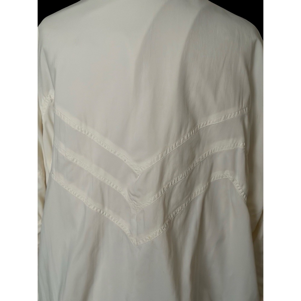 Bally Vtg Full Zip Jacket Windbreaker Womens Sz XL Ivory Soft Cotton Logo Lining - Picture 8 of 14
